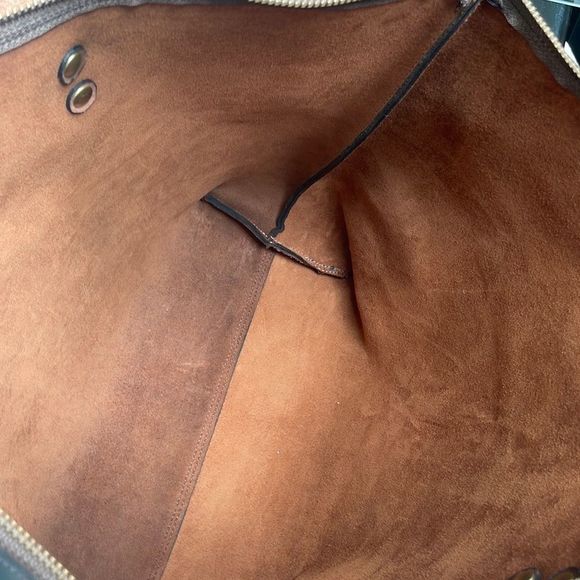 New black and brown leather messenger satchel tote handbag purse laptop custom - Picture 8 of 8